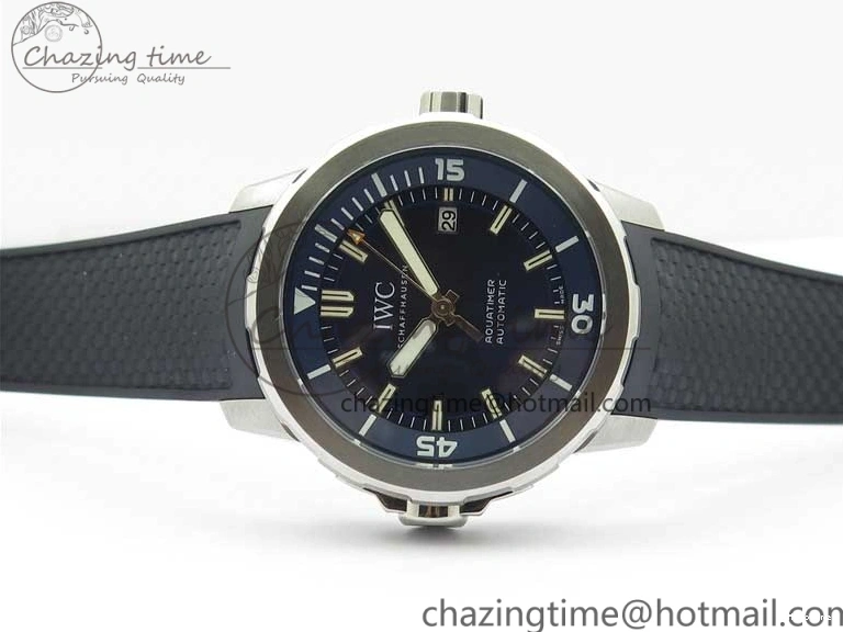 MIROTIME 0124 RelaxedFit Aquatimer Automatic IW329004 V6F 1:1 Best Edition Blue Dial on Rubber Strap MIYOTA 7095